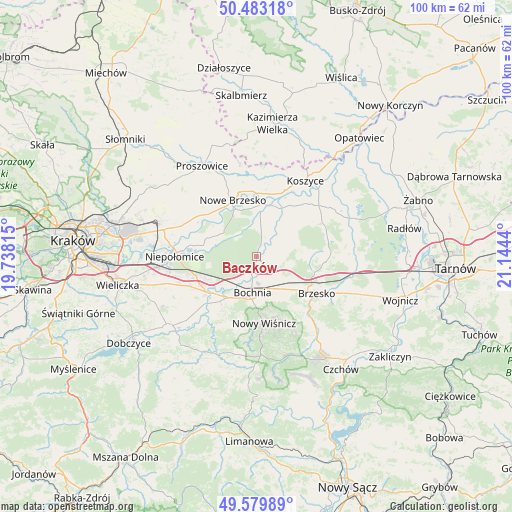 Baczków on map