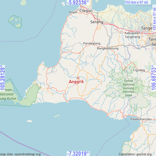 Anggrik on map