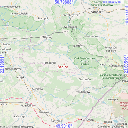 Babice on map