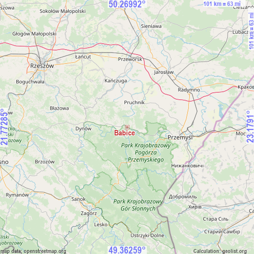 Babice on map