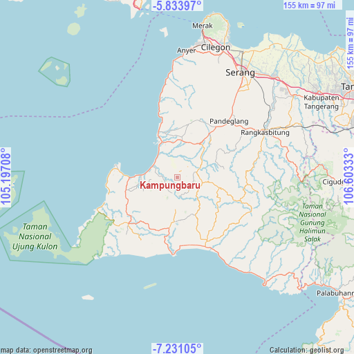 Kampungbaru on map