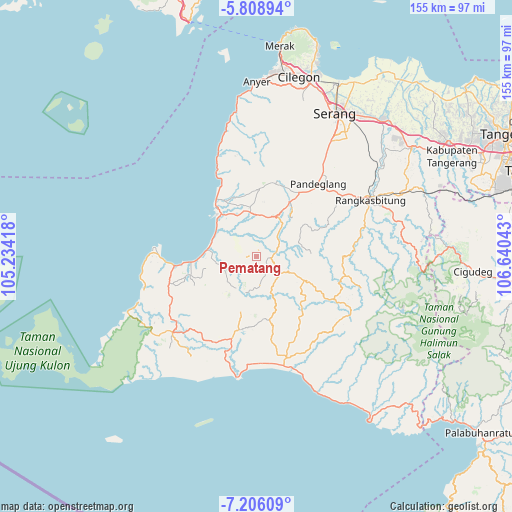 Pematang on map