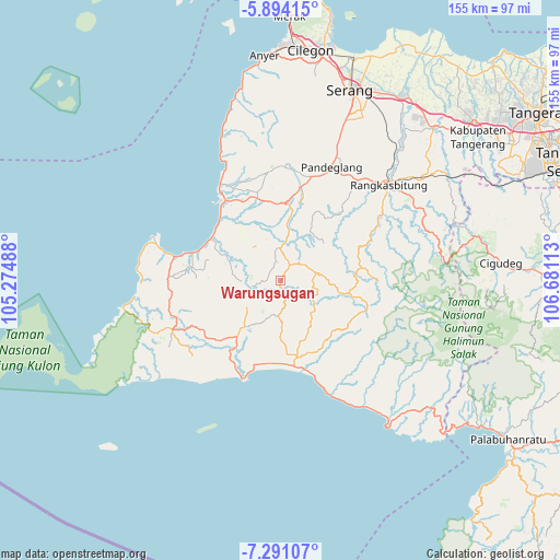 Warungsugan on map