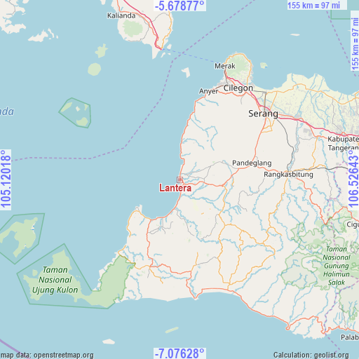 Lantera on map