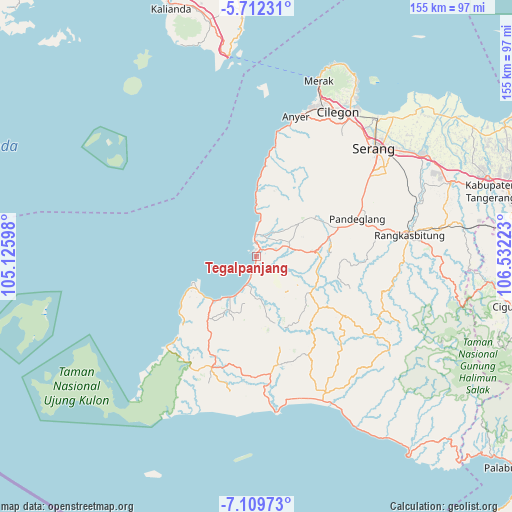 Tegalpanjang on map