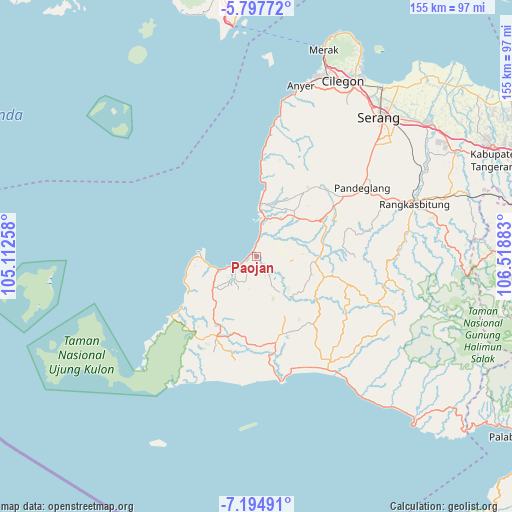 Paojan on map