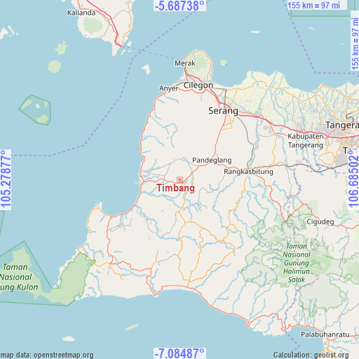 Timbang on map