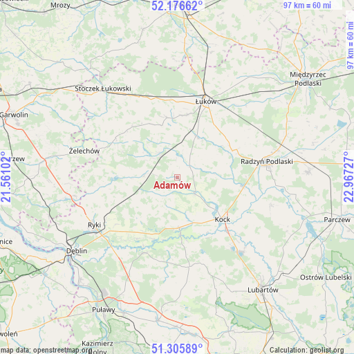 Adamów on map