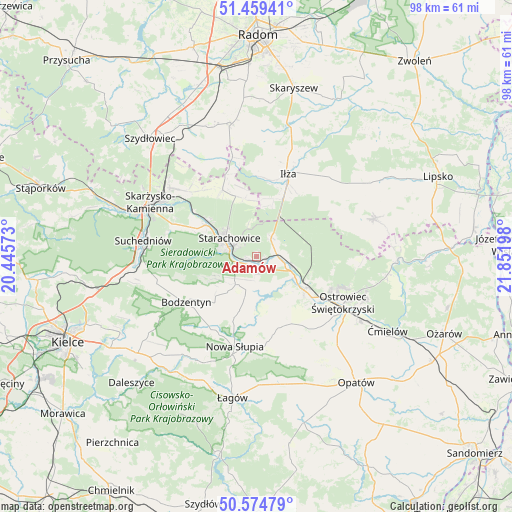 Adamów on map