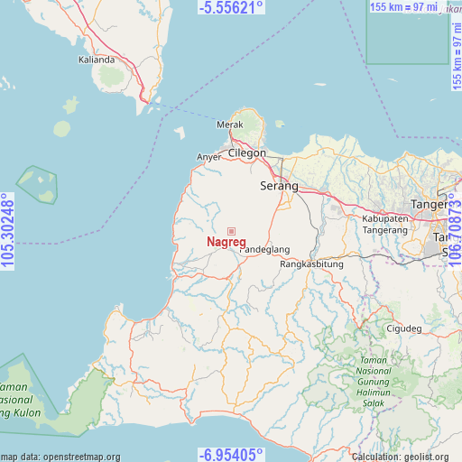 Nagreg on map