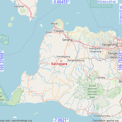 Salinggara on map