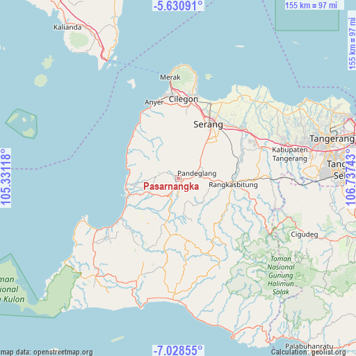 Pasarnangka on map