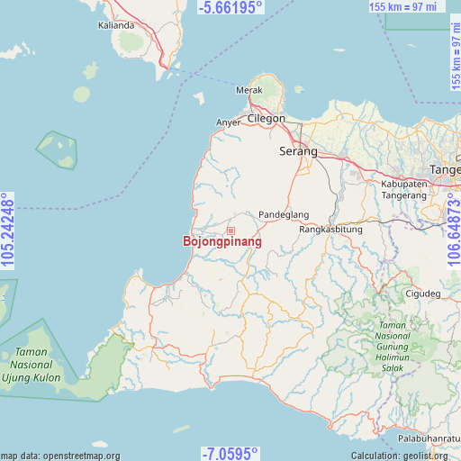 Bojongpinang on map