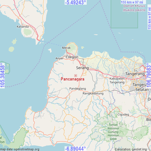 Pancanagara on map