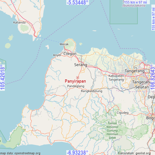 Panyirapan on map