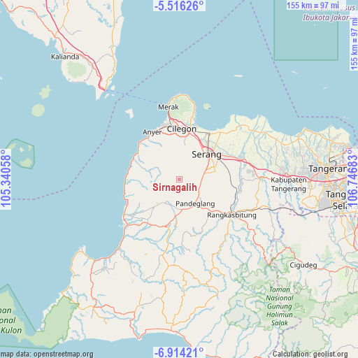 Sirnagalih on map