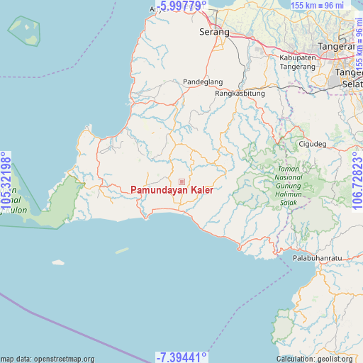 Pamundayan Kaler on map