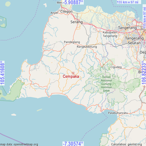 Cempaka on map