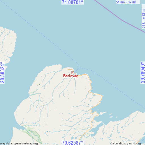 Berlevåg on map