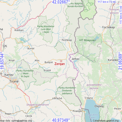 Zerqan on map