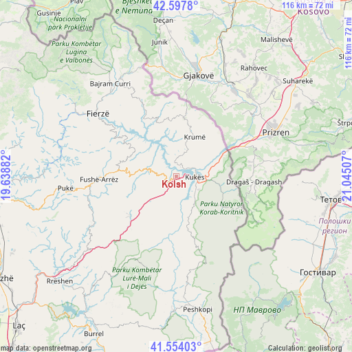 Kolsh on map