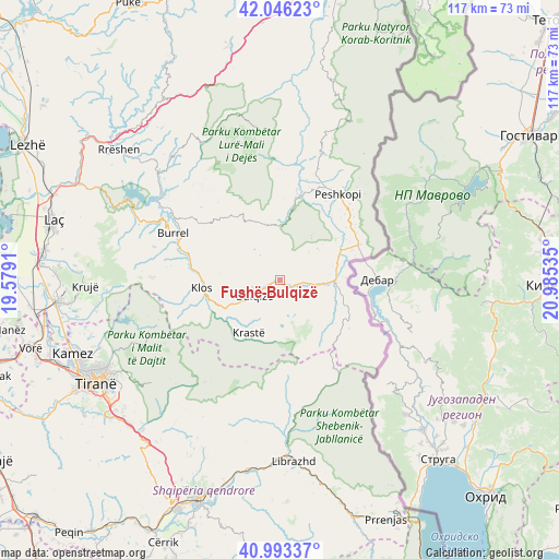 Fushë-Bulqizë on map
