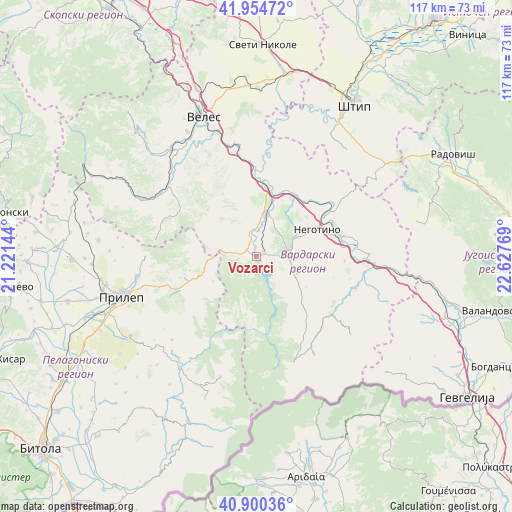 Vozarci on map
