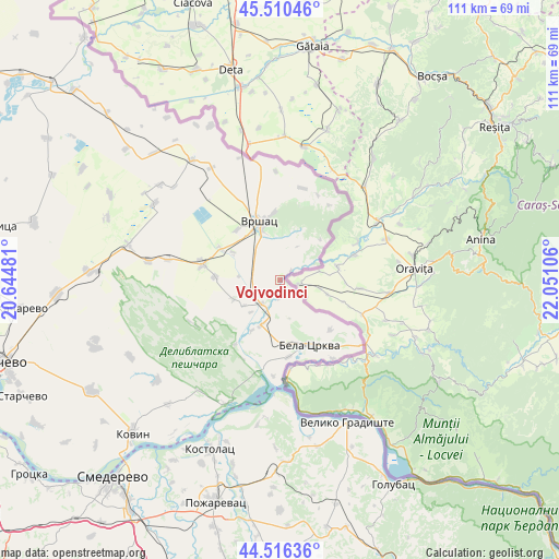 Vojvodinci on map