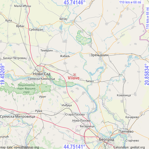 Vilovo on map