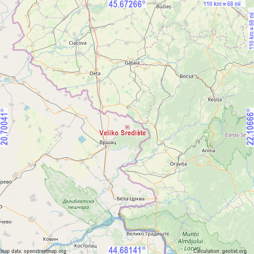 Veliko Središte on map