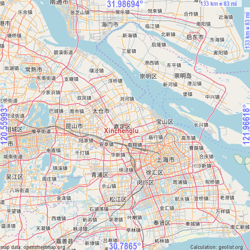 Xinchenglu on map