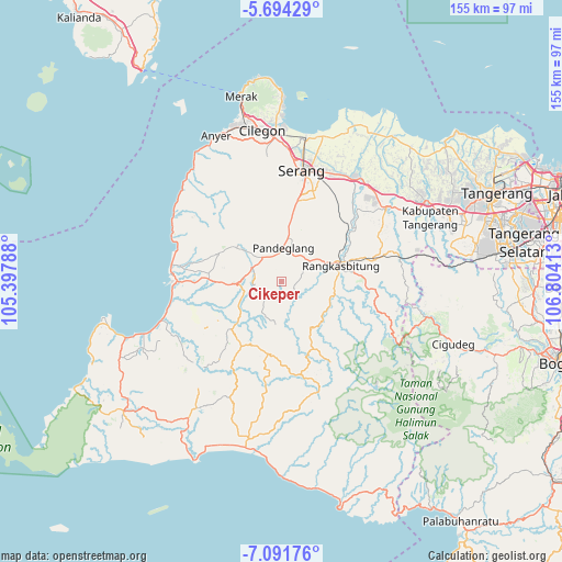 Cikeper on map