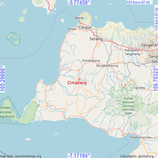 Cimadang on map