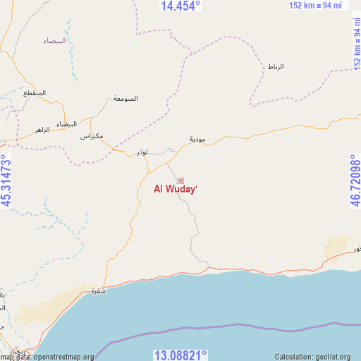 Al Wuday‘ on map
