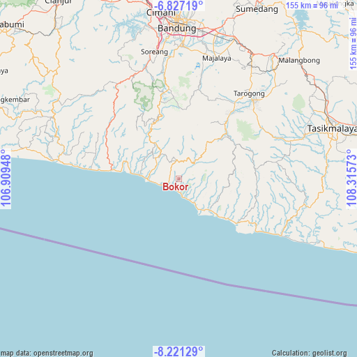 Bokor on map