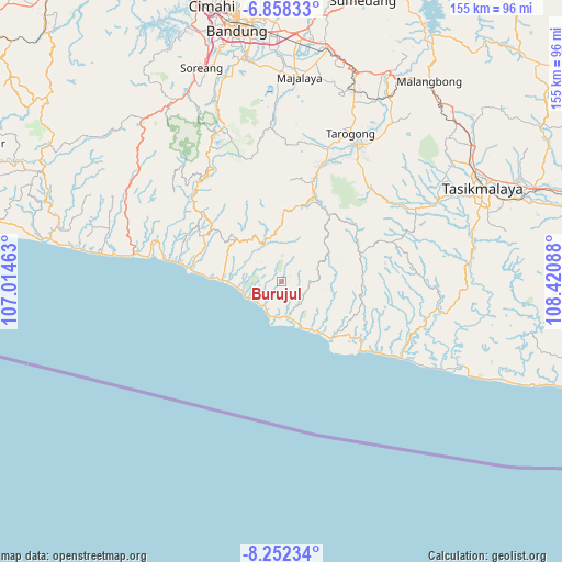 Burujul on map
