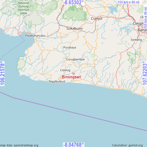 Binongsari on map