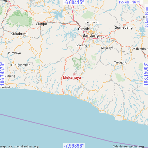 Mekarjaya on map