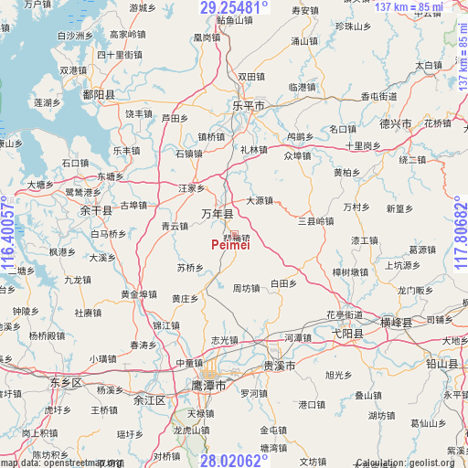 Peimei on map