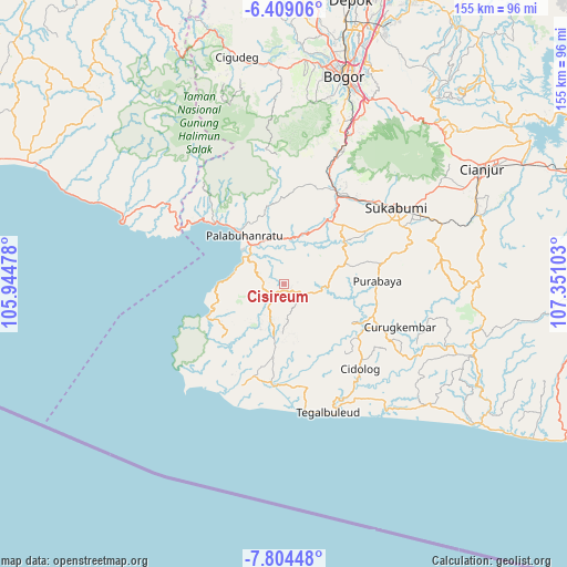 Cisireum on map