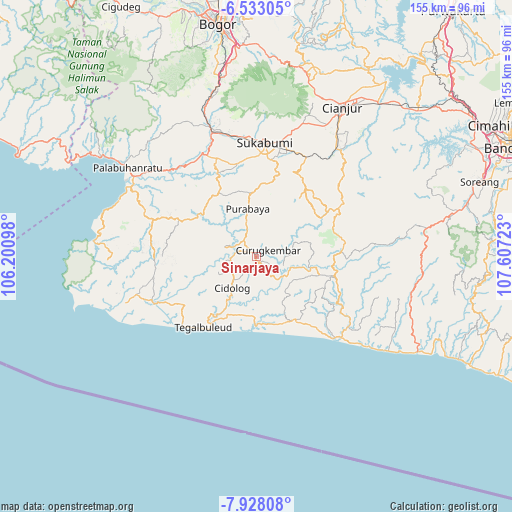 Sinarjaya on map