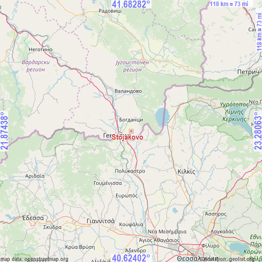 Stojakovo on map