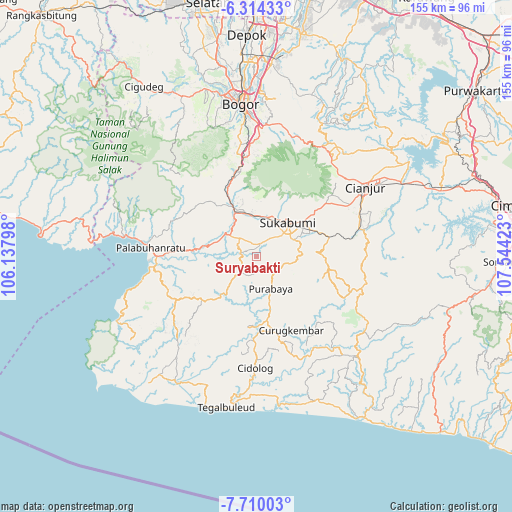 Suryabakti on map