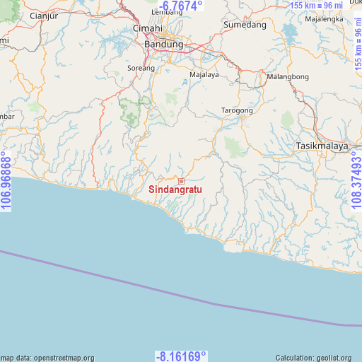 Sindangratu on map