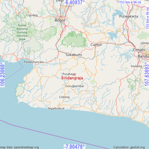 Sindangraja on map