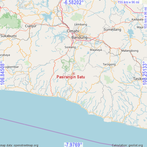 Pasirangin Satu on map