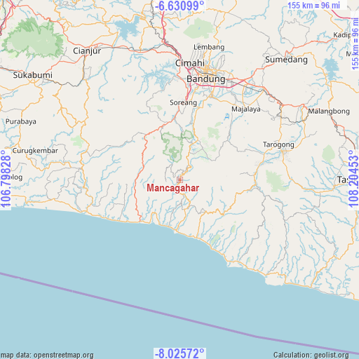 Mancagahar on map