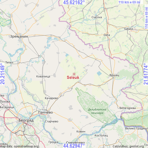 Seleuš on map