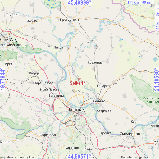 Sefkerin on map