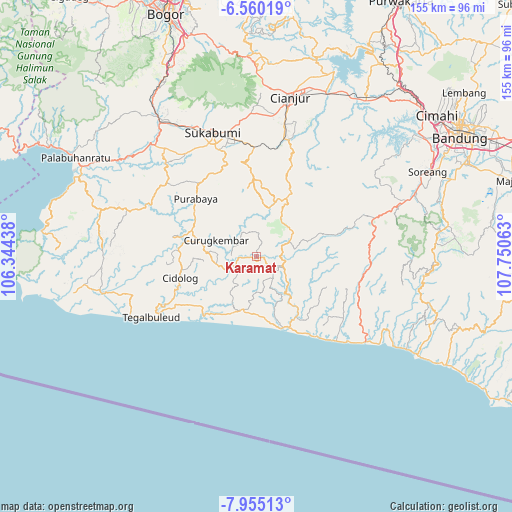 Karamat on map